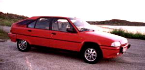 BX 19 TRi 1987 with Kat and alloys. Vallelunga red of Hans Hellstrom (Sweden)