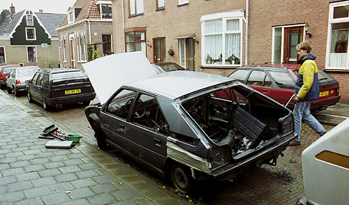 BX Sport in front of my house. Not much left